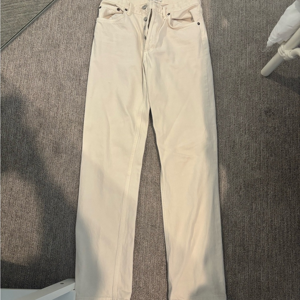 Agolde Women’s Off-White Straight Jeans